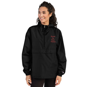 Focus On Your Vision Embroidered Women's Champion Packable Jacket