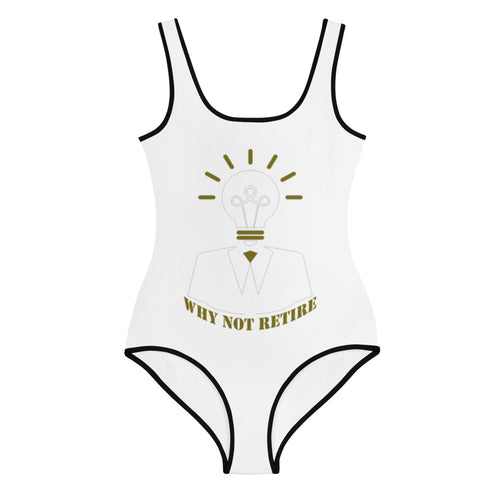 Why Not Retire All-Over Print Youth Swimsuit - JTApparel